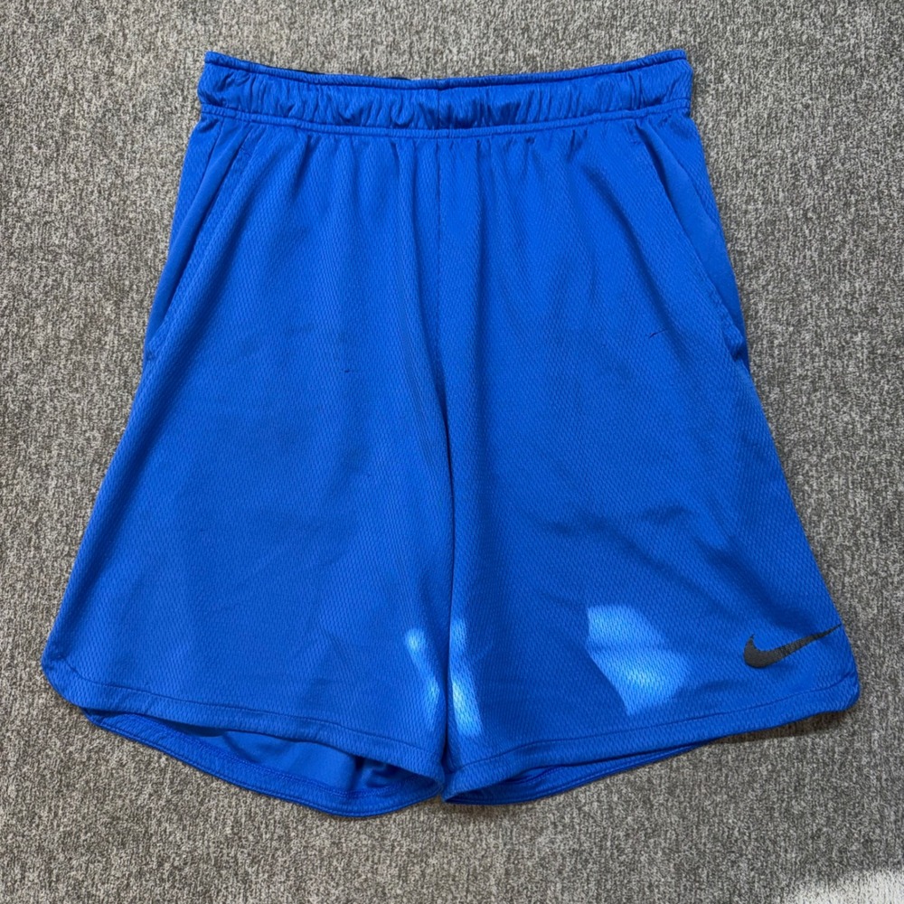 Nike Dri-FIT Mens Royal Blue Mesh Athletic Basketball Training Shorts 890811-480